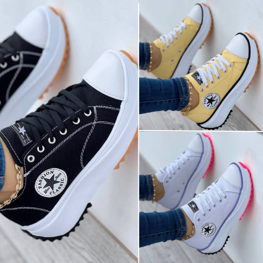 Mia  - Stylische Plateau Sneakers für ultimativen Komfort und erhöhte Höhe