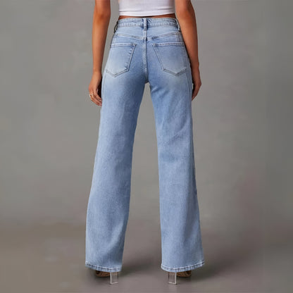 Leokadia | Damen High-Waist Jeans | Weites Bein