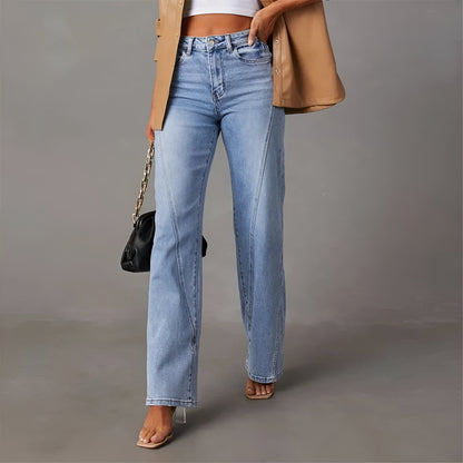 Leokadia | Damen High-Waist Jeans | Weites Bein