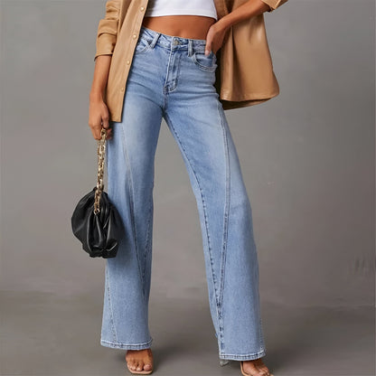 Leokadia | Damen High-Waist Jeans | Weites Bein